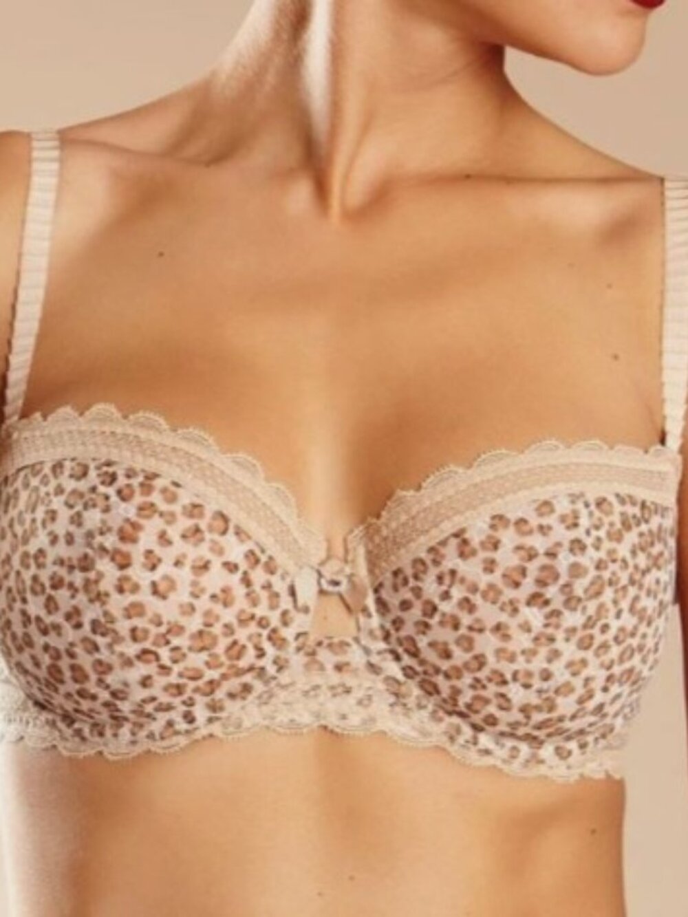Chantelle Leopard Chic Sexy Lace Demi Bra
